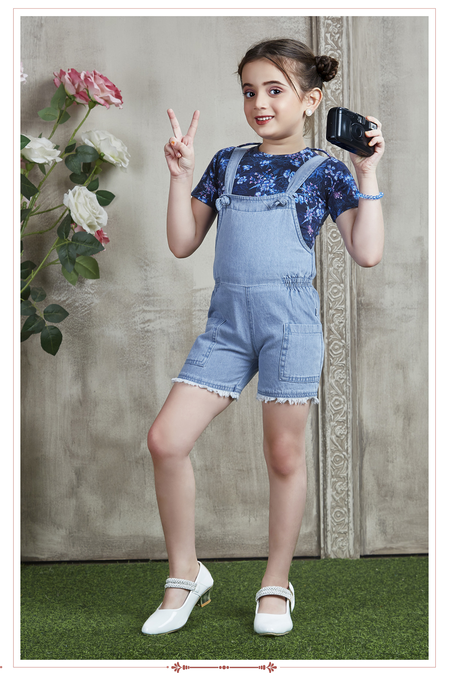 Princess Stylus Girls Dungarees